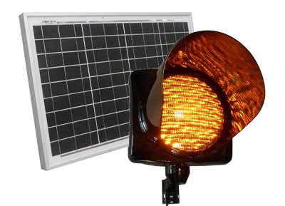 Feu signalisation clignotant solaire